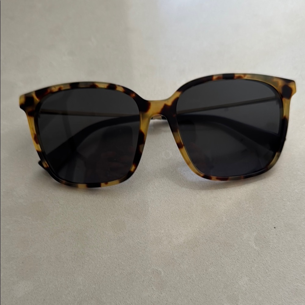 Valentino Brown and Black Wayfarer Sunglasses